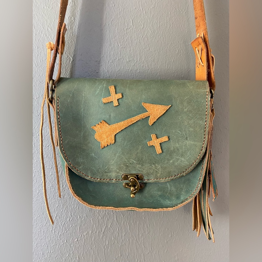 Handcrafted Leather Crossbody Bag Purse